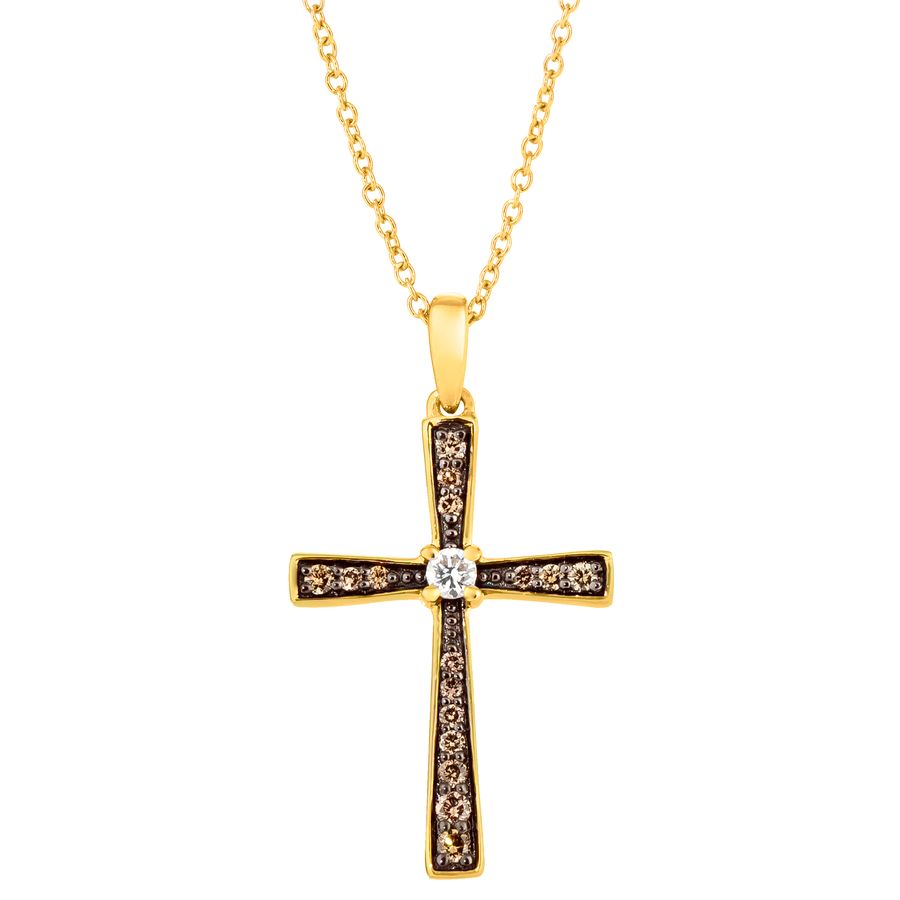 14K YELLOW GOLD DIAMOND  PENDANT