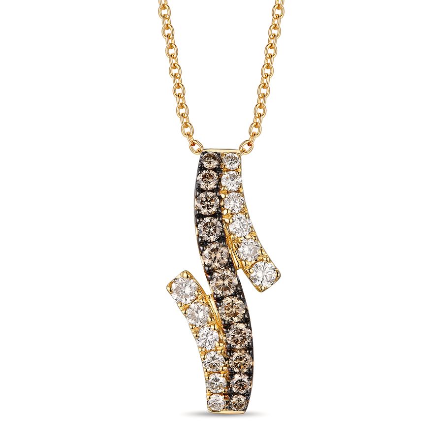 14K YELLOW GOLD DIAMOND  PENDANT