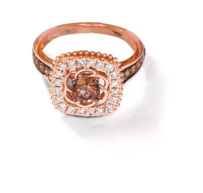 14K R/G RING 1.03 DIA
