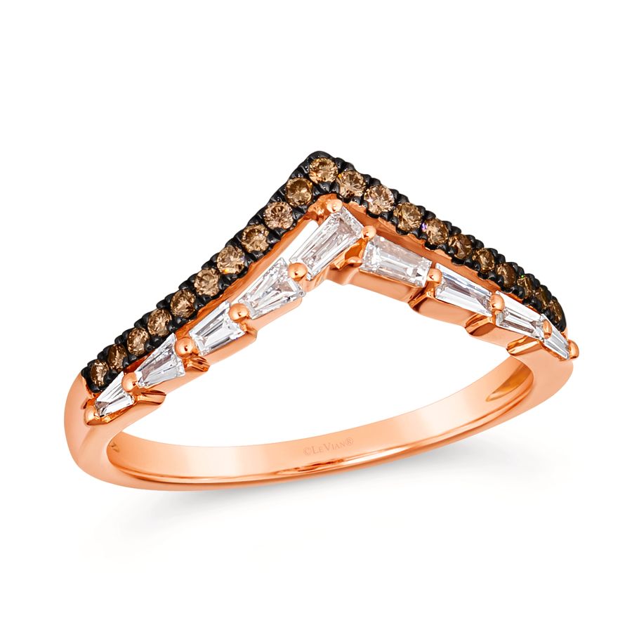 14K STRAWBERRY GOLD DIAMOND  RING