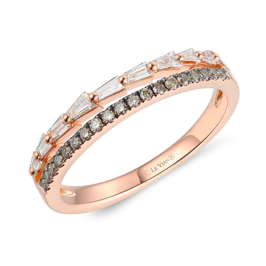 14K STRAWBERRY GOLD DIAMOND  RING