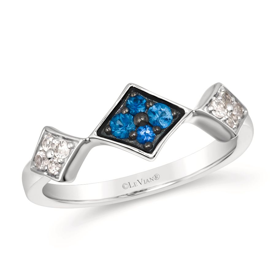 14K WHITE GOLD SAPPHIRE, WHITE SAPPHIRE RING