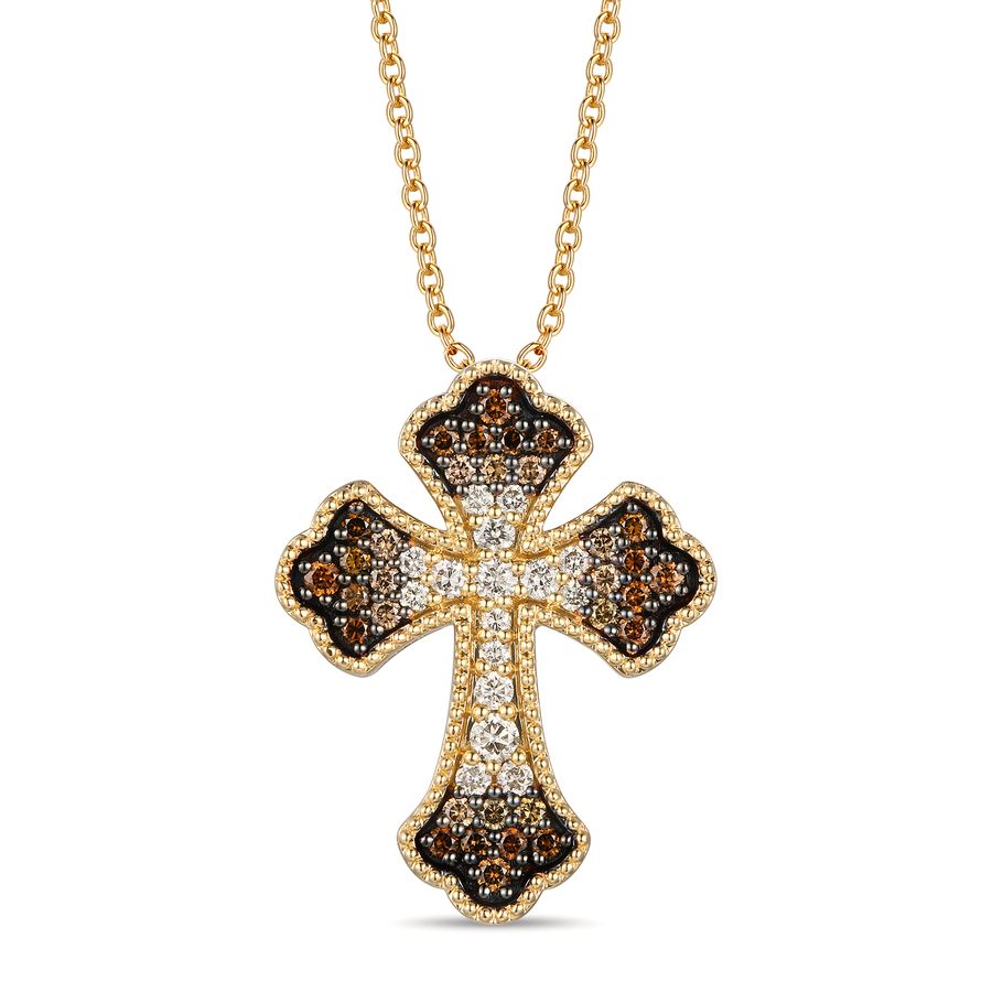 14K YELLOW GOLD DIAMOND  PENDANT