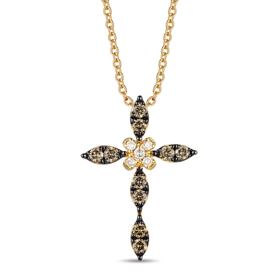14K YELLOW GOLD DIAMOND  PENDANT