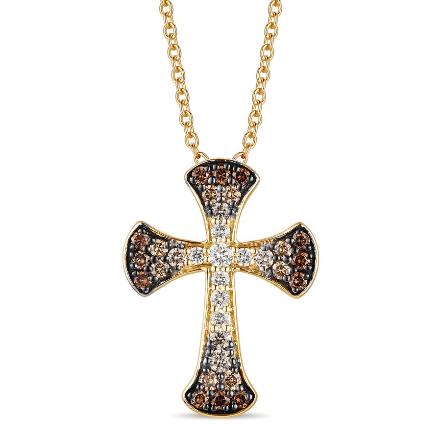 14K YELLOW GOLD DIAMOND  PENDANT