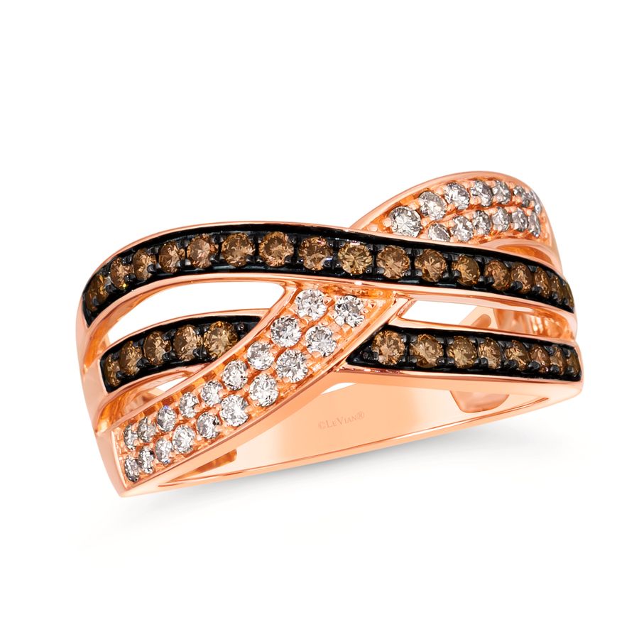 14K STRAWBERRY GOLD DIAMOND  RING