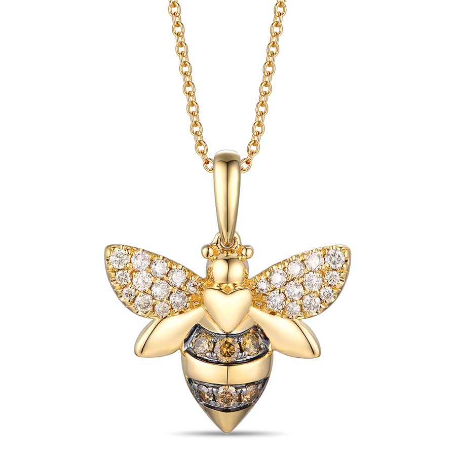 14K YELLOW GOLD DIAMOND  PENDANT