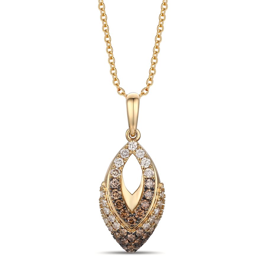 14K YELLOW GOLD DIAMOND  PENDANT