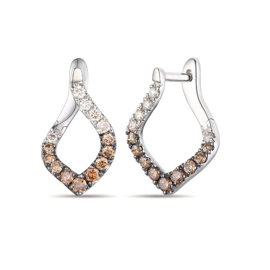 14K WHITE GOLD DIAMOND  EARRINGS