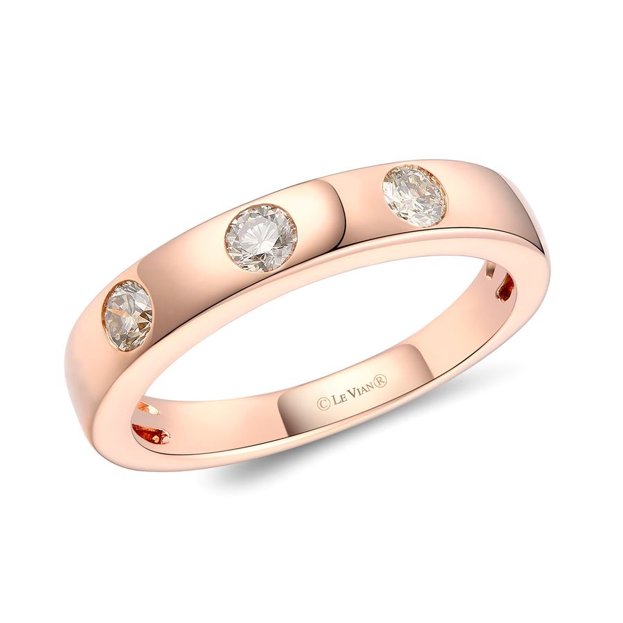 14K STRAWBERRY GOLD DIAMOND  RING