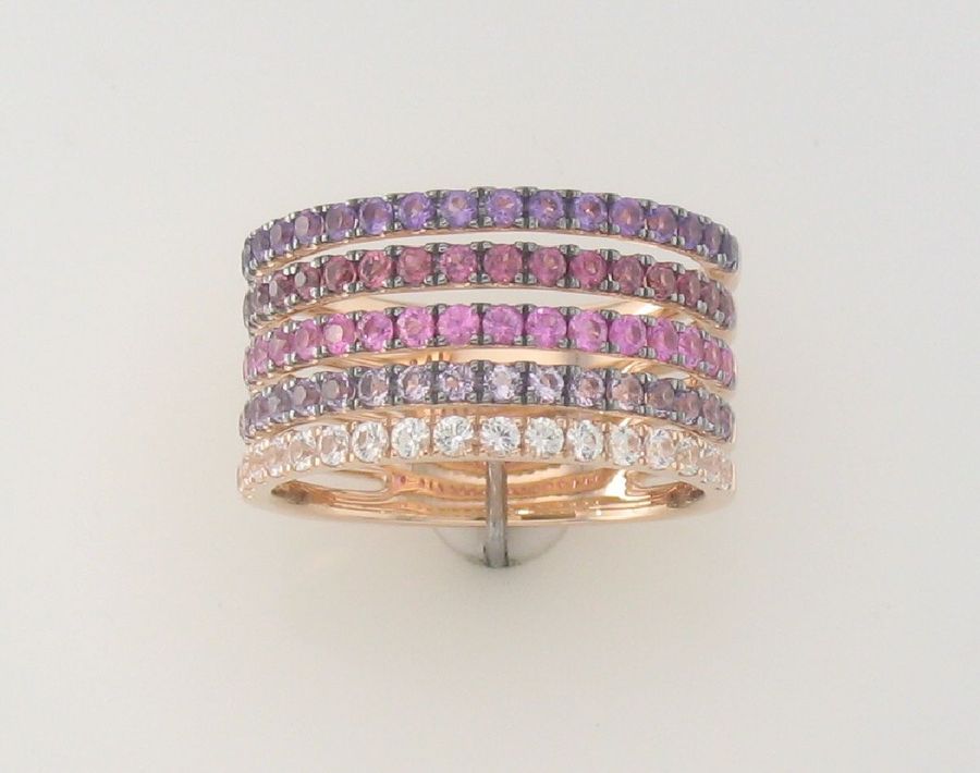 14K STRAWBERRY GOLD AMETHYST, RHODOLITE, PINK SAPP