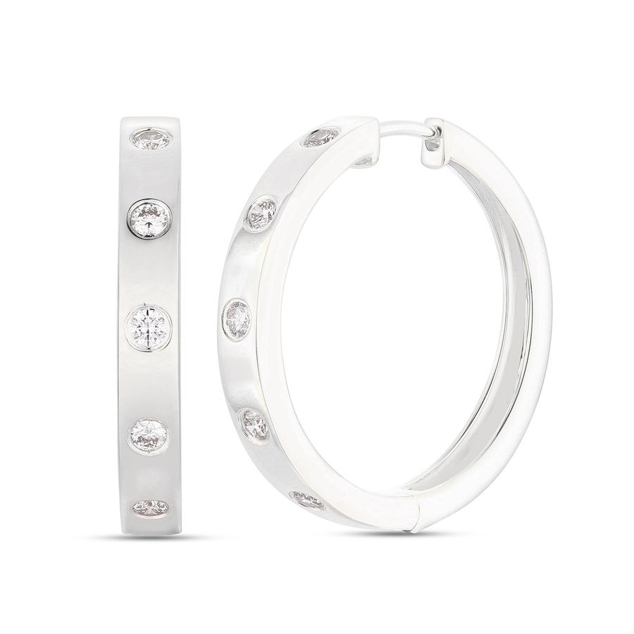 14K WHITE GOLD DIAMOND  EARRINGS