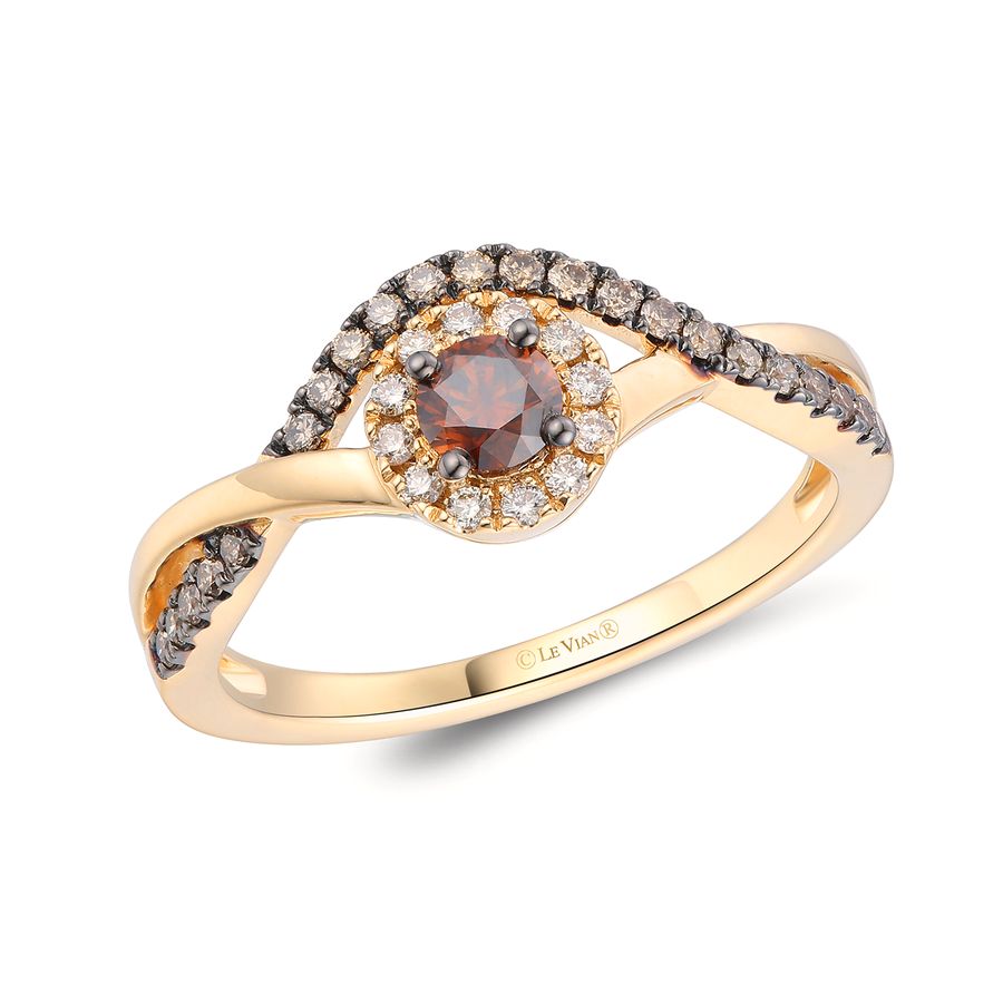 14K YELLOW GOLD DIAMOND  RING