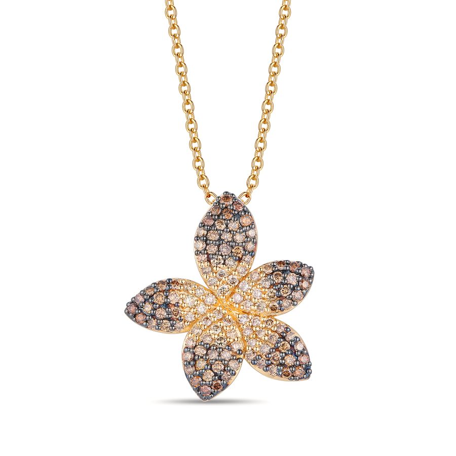 14K YELLOW GOLD DIAMOND  PENDANT