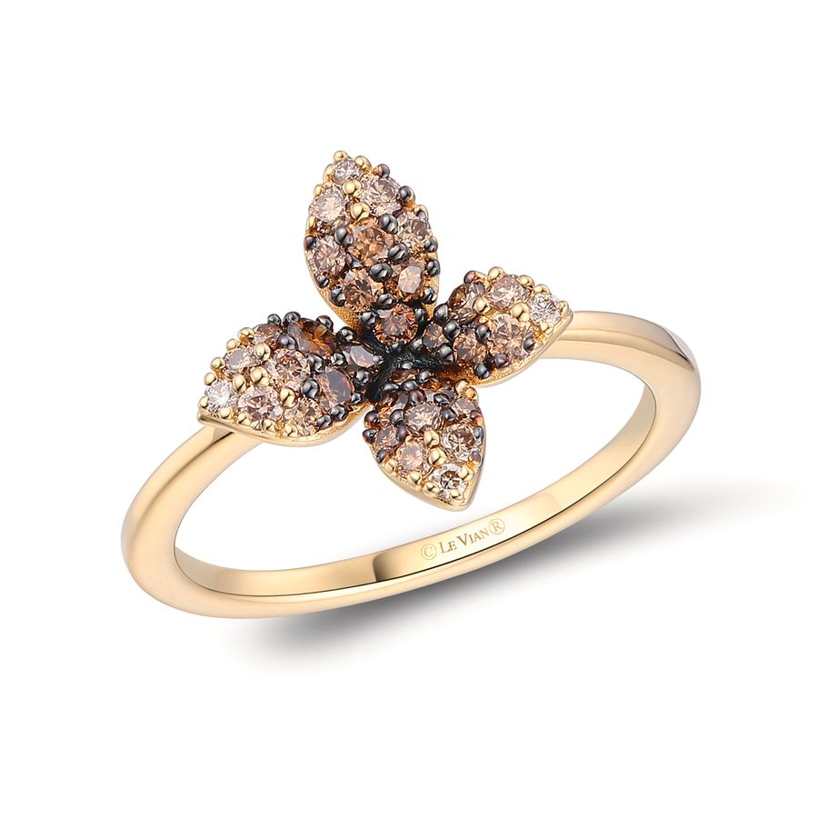 14K YELLOW GOLD DIAMOND  RING