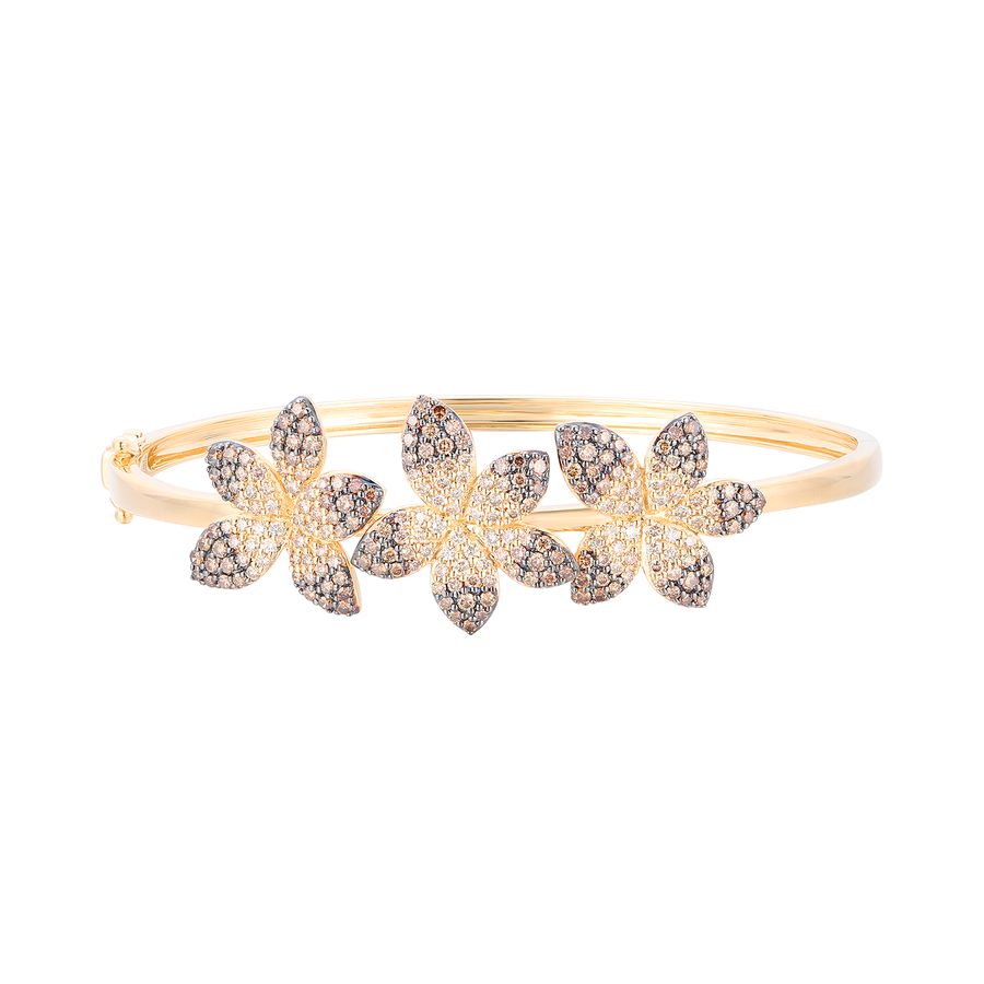 14K YELLOW GOLD DIAMOND  BANGLE