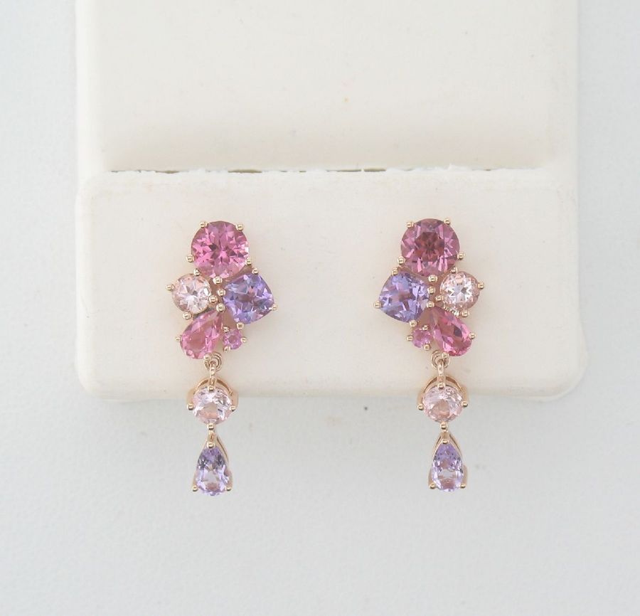 14K STRAWBERRY GOLD PINK MORGANITE, PINK TOURMALIN