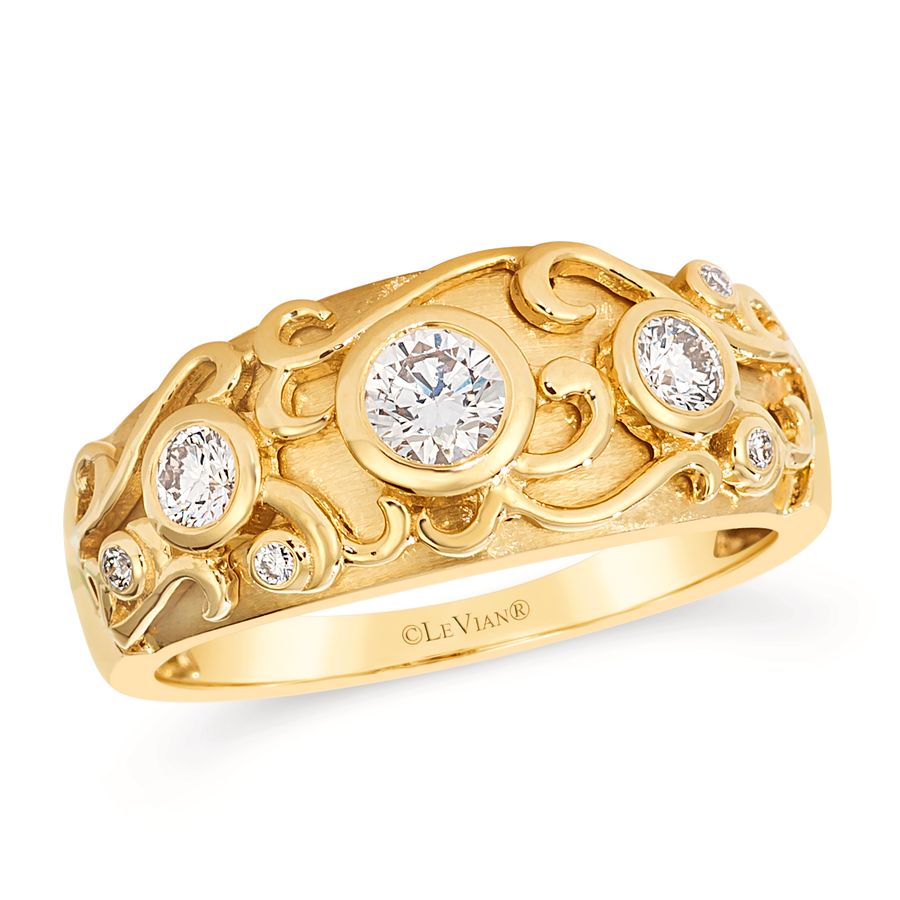 14K YELLOW GOLD DIAMOND  RING
