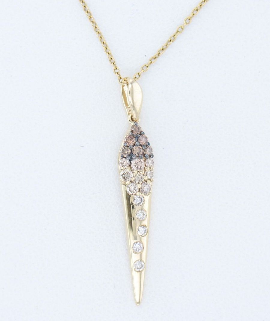14K YELLOW GOLD DIAMOND  PENDANT