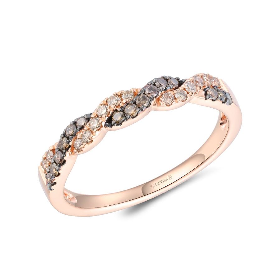 14K STRAWBERRY GOLD DIAMOND  RING