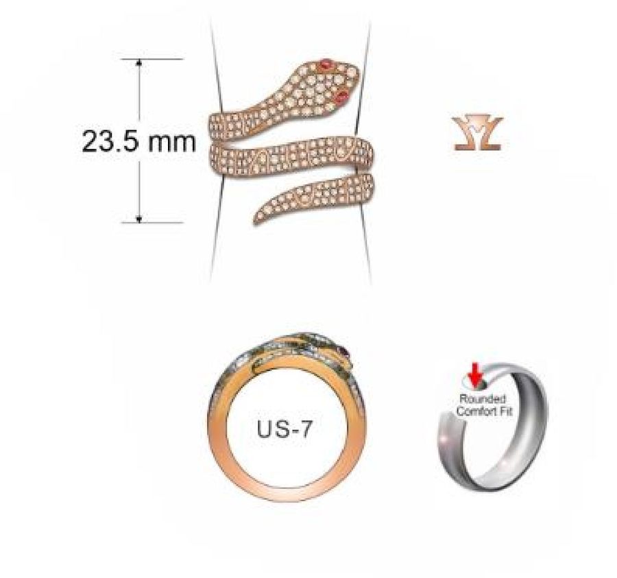 14K STRAWBERRY GOLD DIAMOND RUBY RING