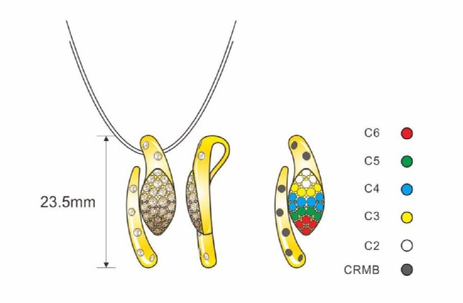 14K YELLOW GOLD DIAMOND  PENDANT