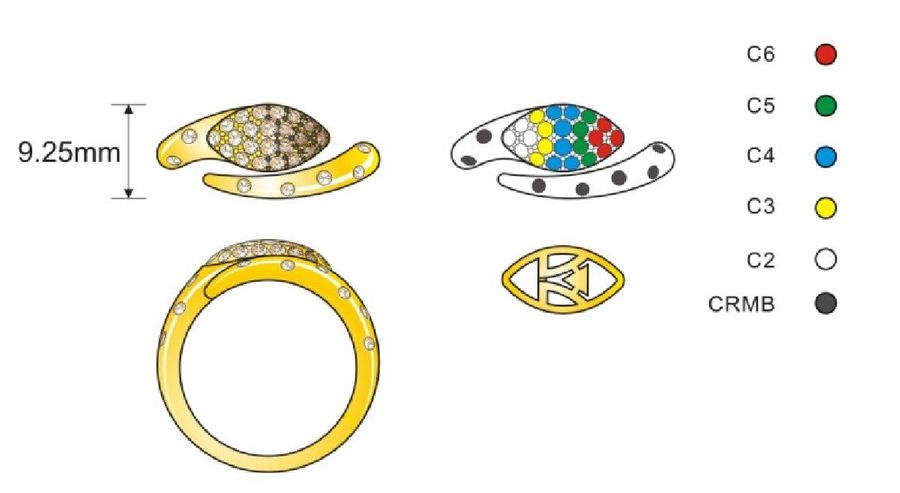 14K YELLOW GOLD DIAMOND  RING