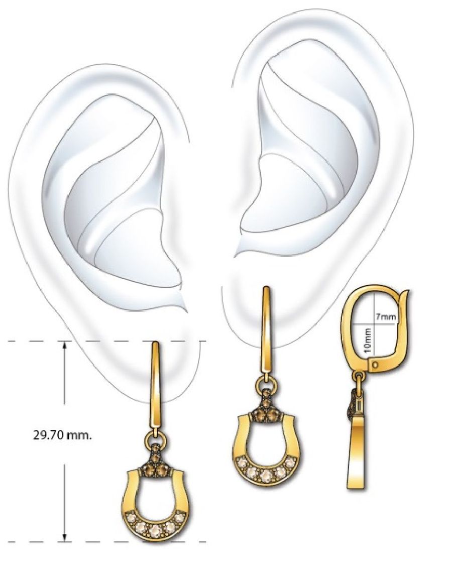 14K YELLOW GOLD DIAMOND  EARRINGS