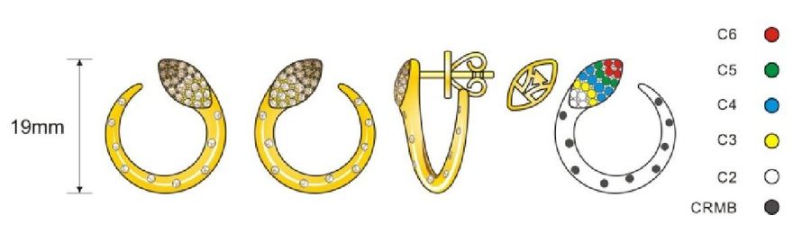 14K YELLOW GOLD DIAMOND  EARRINGS