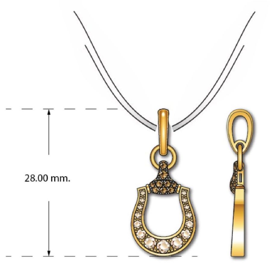 14K YELLOW GOLD DIAMOND  PENDANT