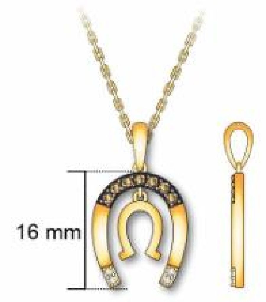 14K YELLOW GOLD DIAMOND  PENDANT