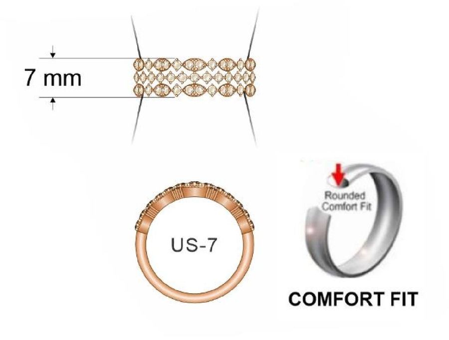 14K STRAWBERRY GOLD DIAMOND  RING