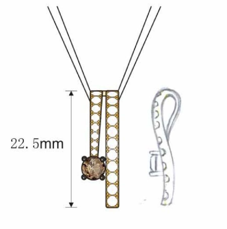 14K YELLOW GOLD DIAMOND  PENDANT