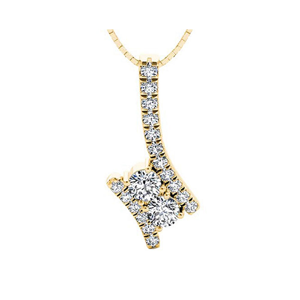 14Kt Yellow Gold Diamond 1Ctw Pendant