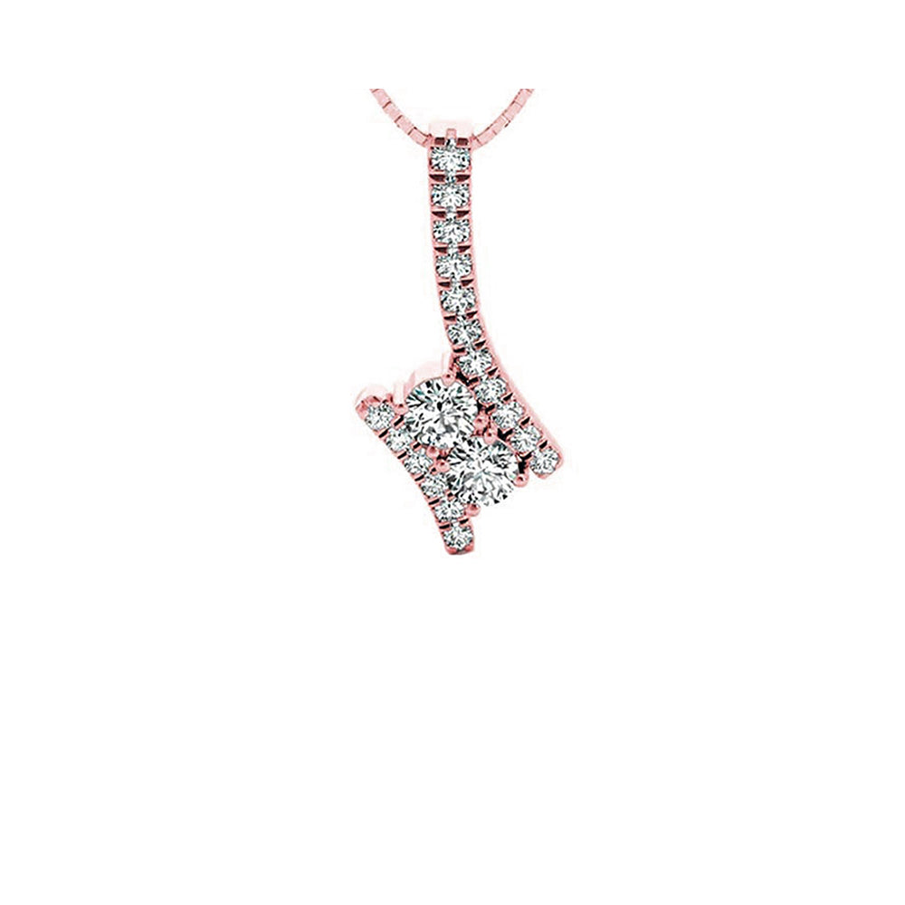 14Kt Rose Gold Diamond 1/4Ctw Pendant