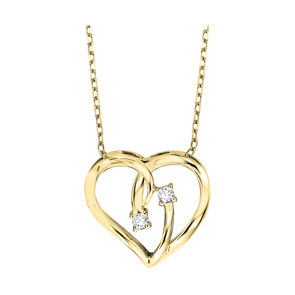 10Kt Yellow Gold Diamond 1/20Ctw Pendant