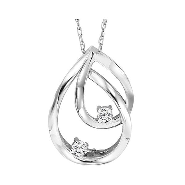 Silver Diamond 1/25Ctw Pendant
