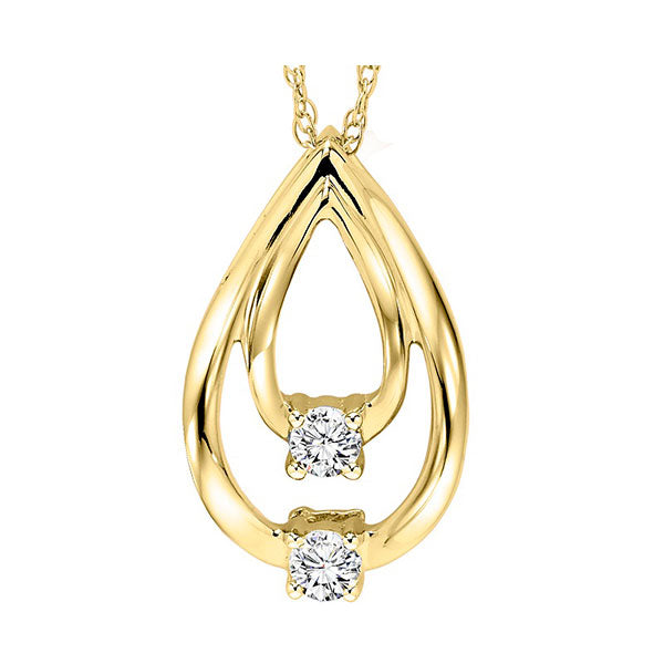 10Kt Yellow Gold Diamond 1/10Ctw Pendant