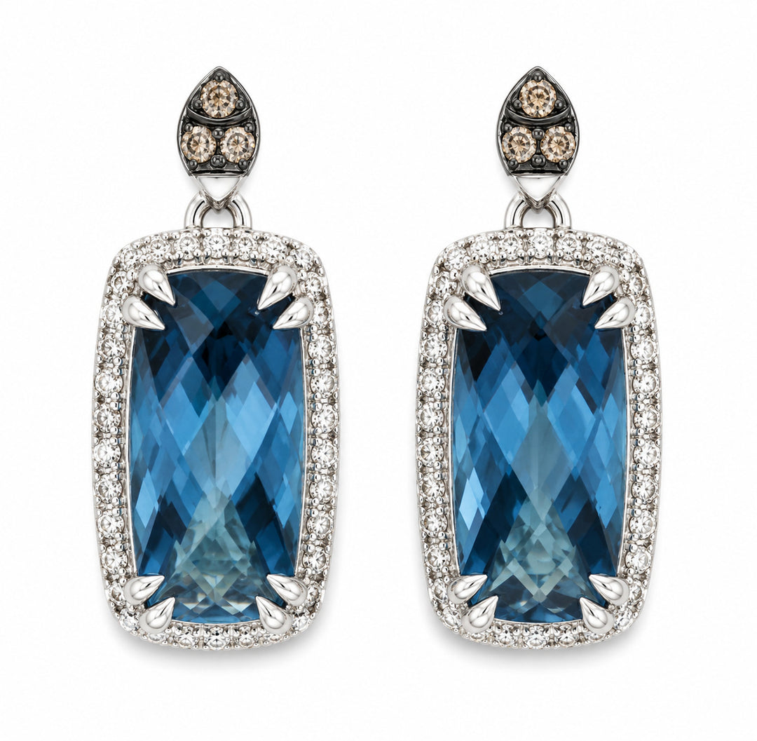 Vanilla Gold®Deep Sea Blue Topaz™EARRINGS