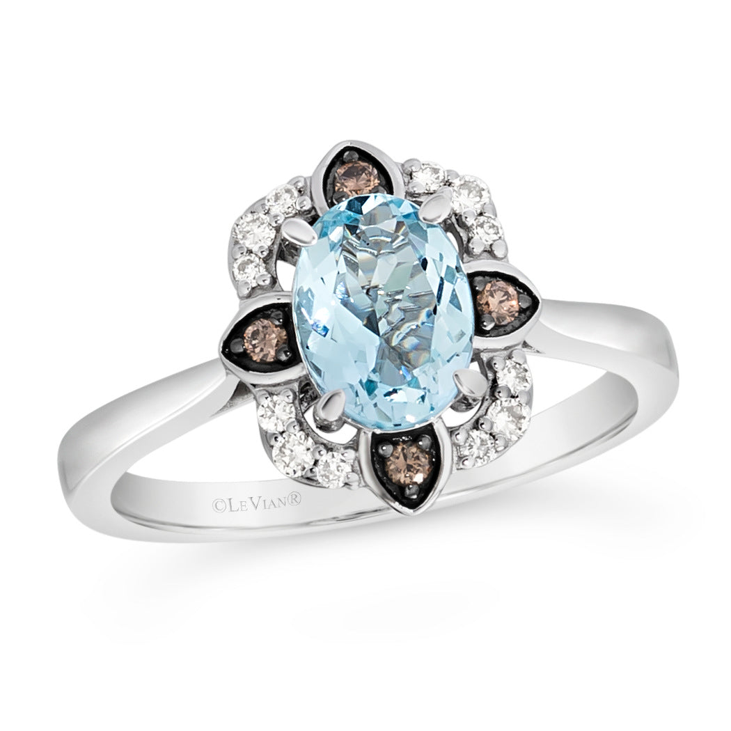 Vanilla Gold®Sea Blue Aquamarine®RING