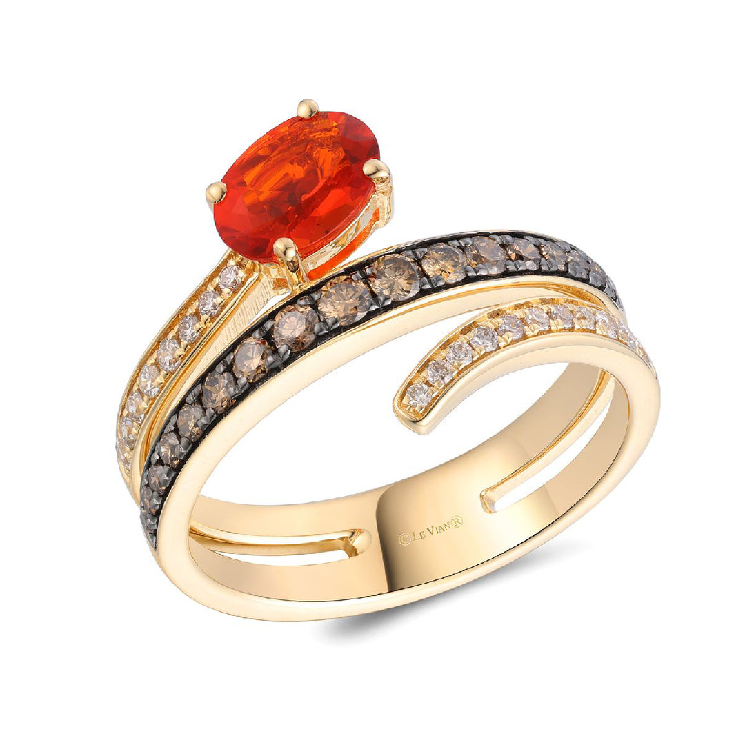 Honey Gold™Neon Tangerine Fire Opal®RING