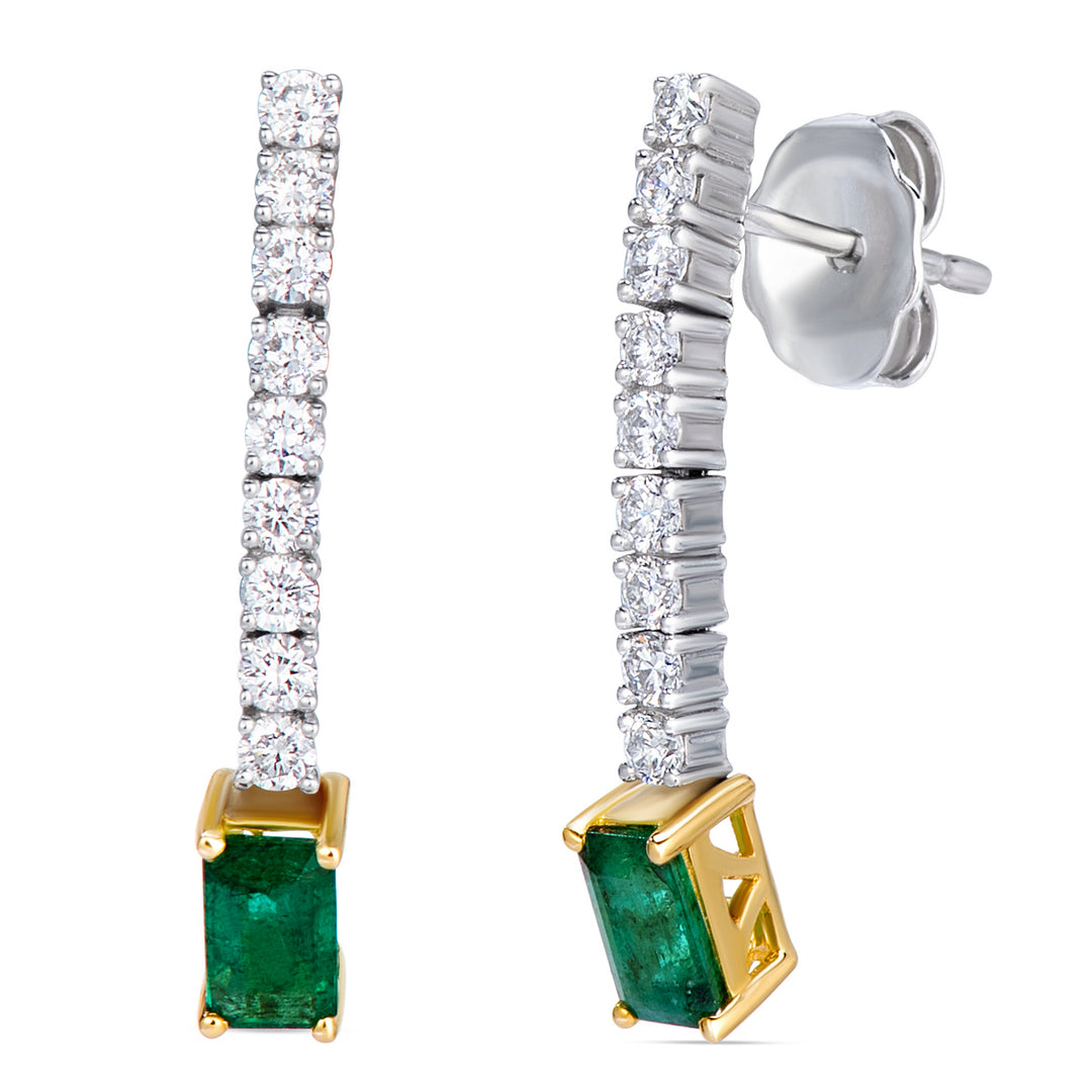Two Tone White YellowCosta Smeralda Emeralds™EARRINGS