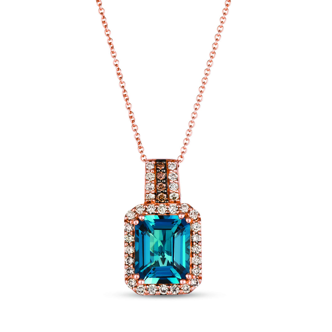 Strawberry Gold®Deep Sea Blue Topaz™PENDANT
