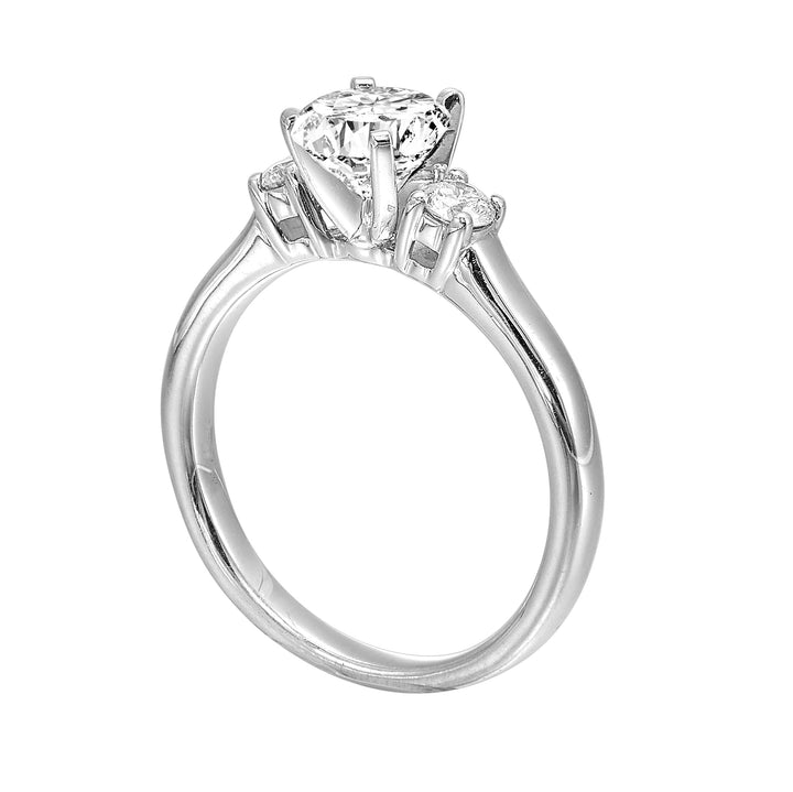 14Kt White Semi Mount 1/4Ctw For 1 1/2Ct Round Center