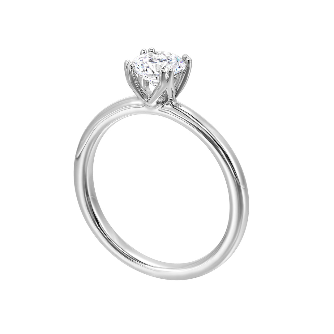 14Kt White Semi Mount For 2Ctw Round Center