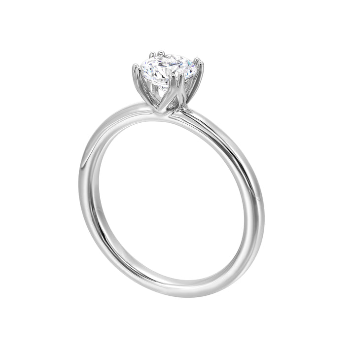 14Kt White Semi Mount For 2Ctw Round Center