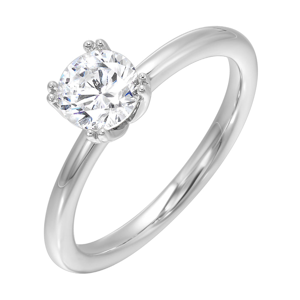 14Kt White Semi Mount For 2Ctw Round Center