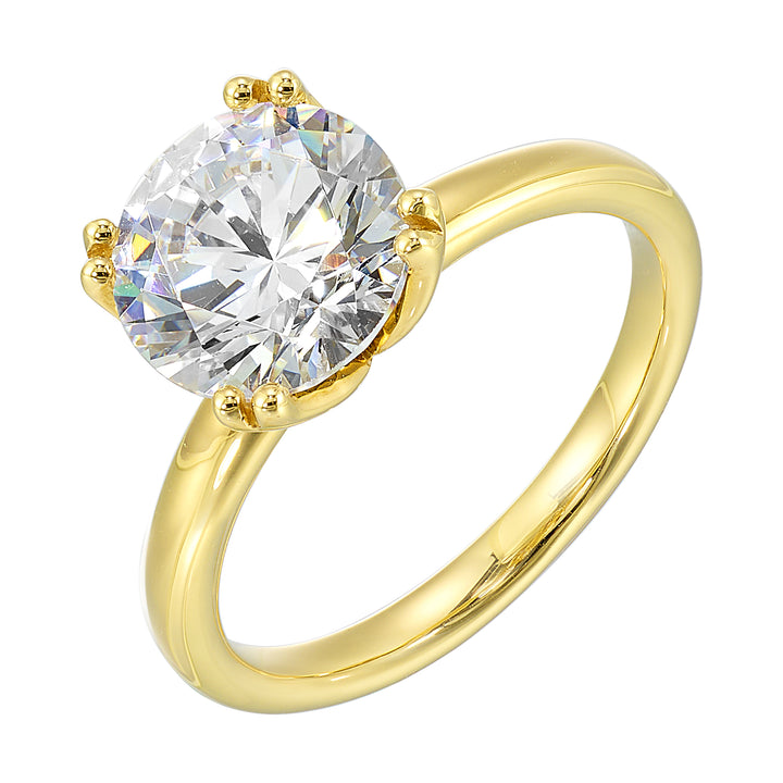 14Kt Yellow Semi Mount For 3Ctw Round Center