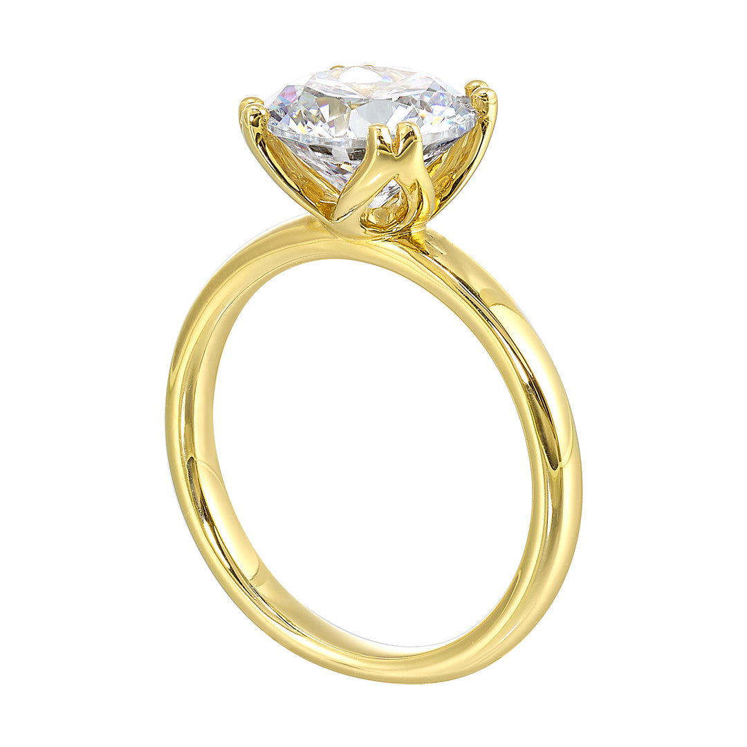 14Kt Yellow Semi Mount For 3Ctw Round Center