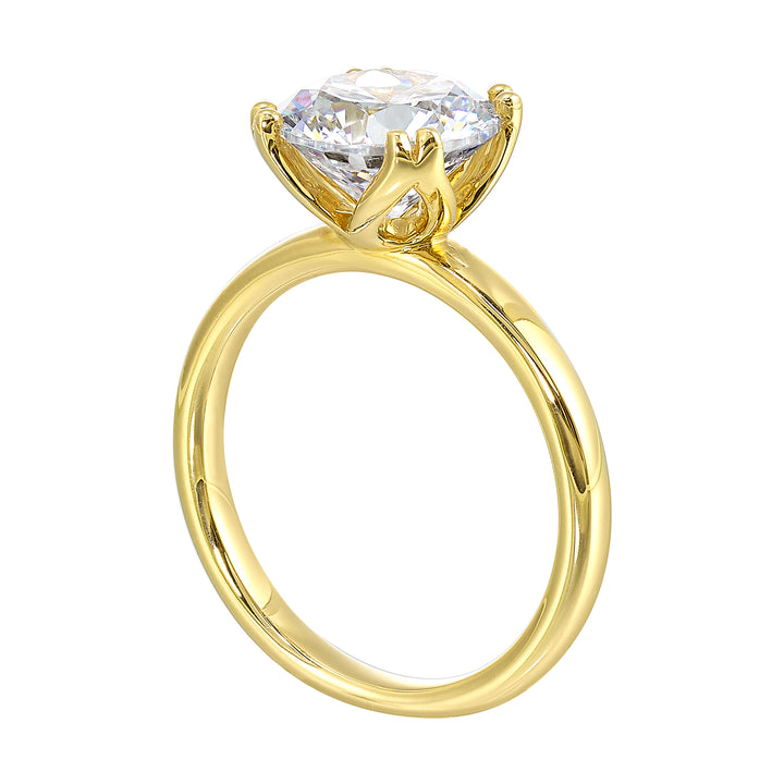 14Kt Yellow Semi Mount For 3Ctw Round Center